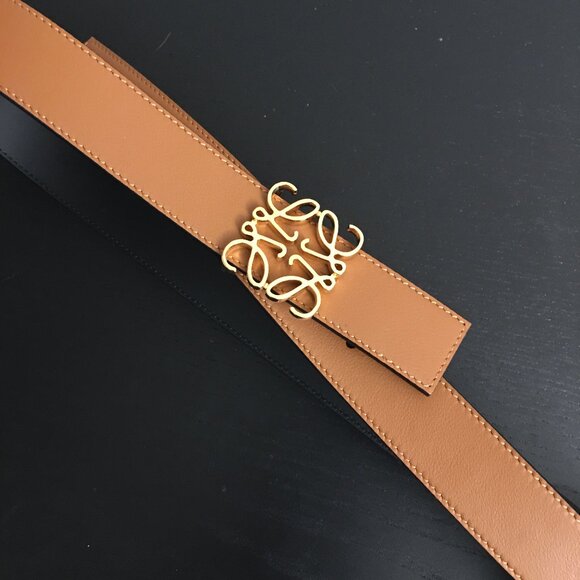 Loewe Reversible Cognac and Black Leather belt main image 6